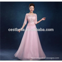 High quality fashion elegant 3 colors long lace evening dresses suit slim fit formal woman wear